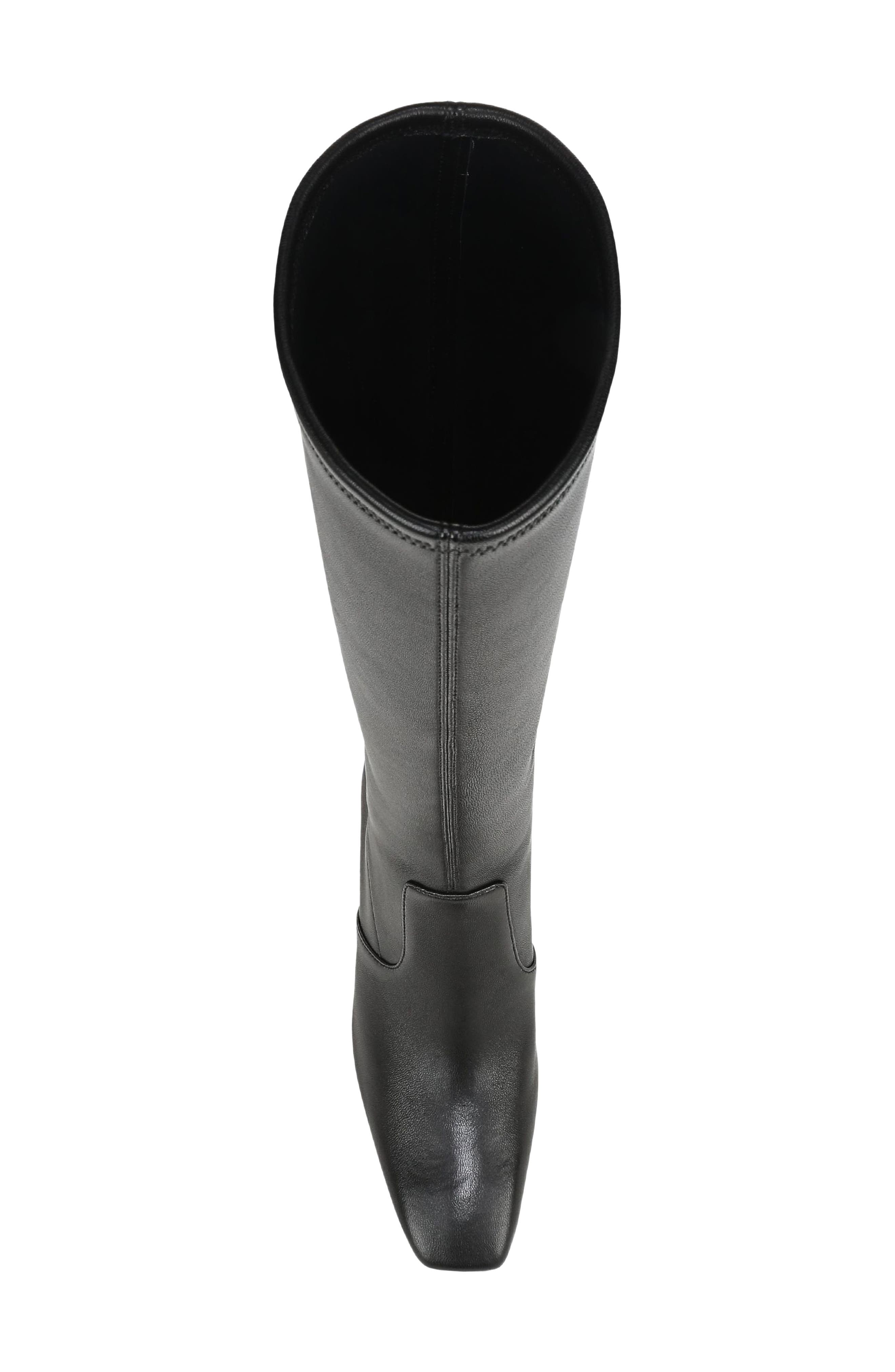 Violette Leather Knee High Boot, Alternate, color, BLACK NAPPA