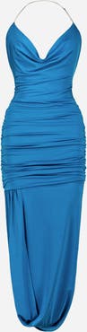 SAEMDI Romy Draped Midi Halterneck Dress