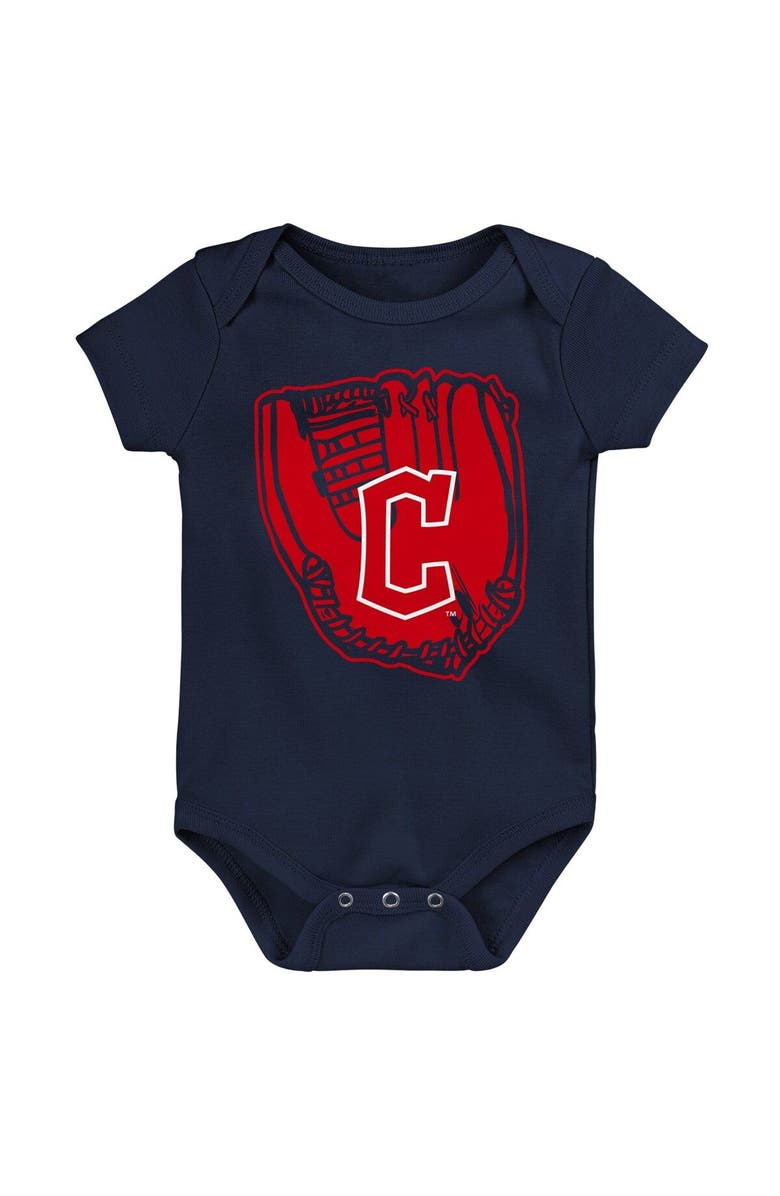 Outerstuff Newborn & Infant Red/Navy/White Cleveland Guardians Minor League Player Three-Pack Bodysuit Set, Alternate, color, Red