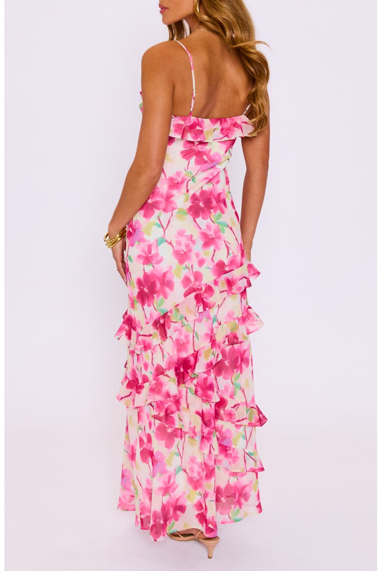 Sylvie Floral Print Sleeveless Maxi Dress, Alternate, color, PINK FLORAL