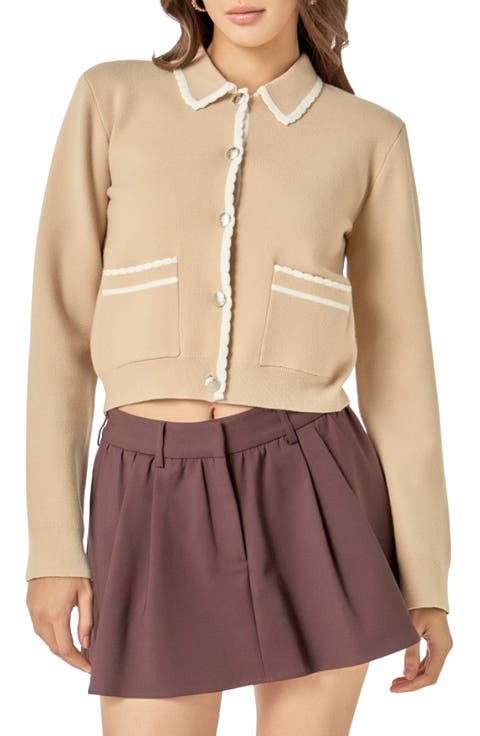 Scallop Trim Cardigan