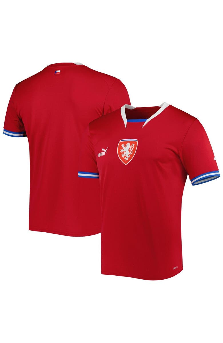 PUMA Men's Puma Red Czech Republic National Team 2022/23 Home Replica Jersey, Main, color,