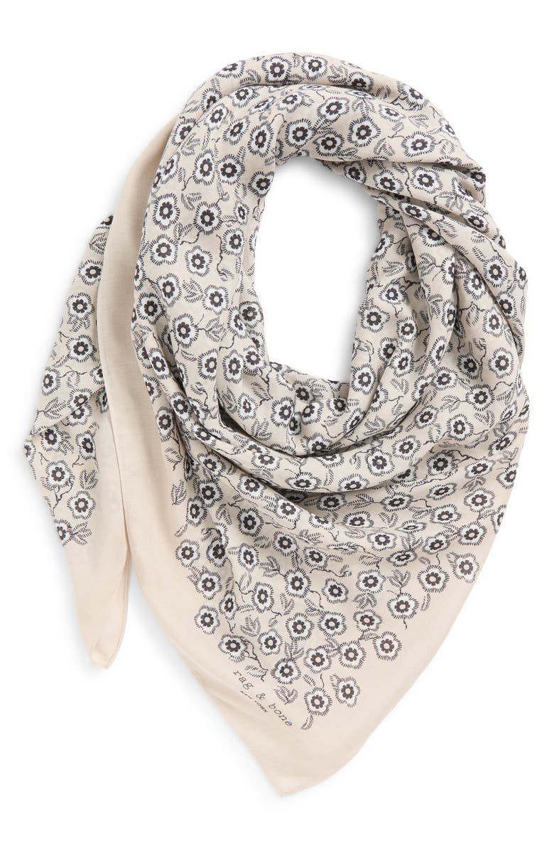 rag & bone Mel Floral Scarf, Main, color, 