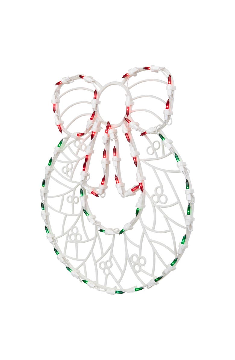 Northlight Lighted Wreath Window Silhouette Christmas Decoration - 16", Alternate, color, 