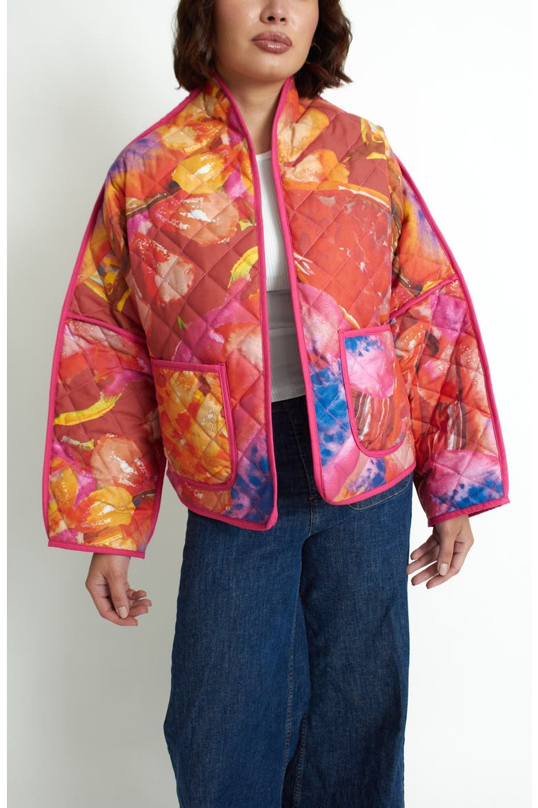 Marcia Reversible Jacket, Alternate, color, Purple/pink Floral Embroidery
