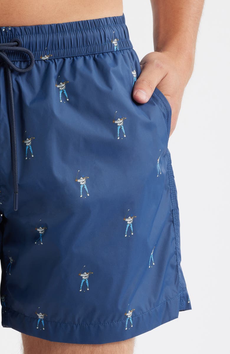 Eastside Golf Allover Swingman Swim Trunks, Alternate, color, Navy Blue