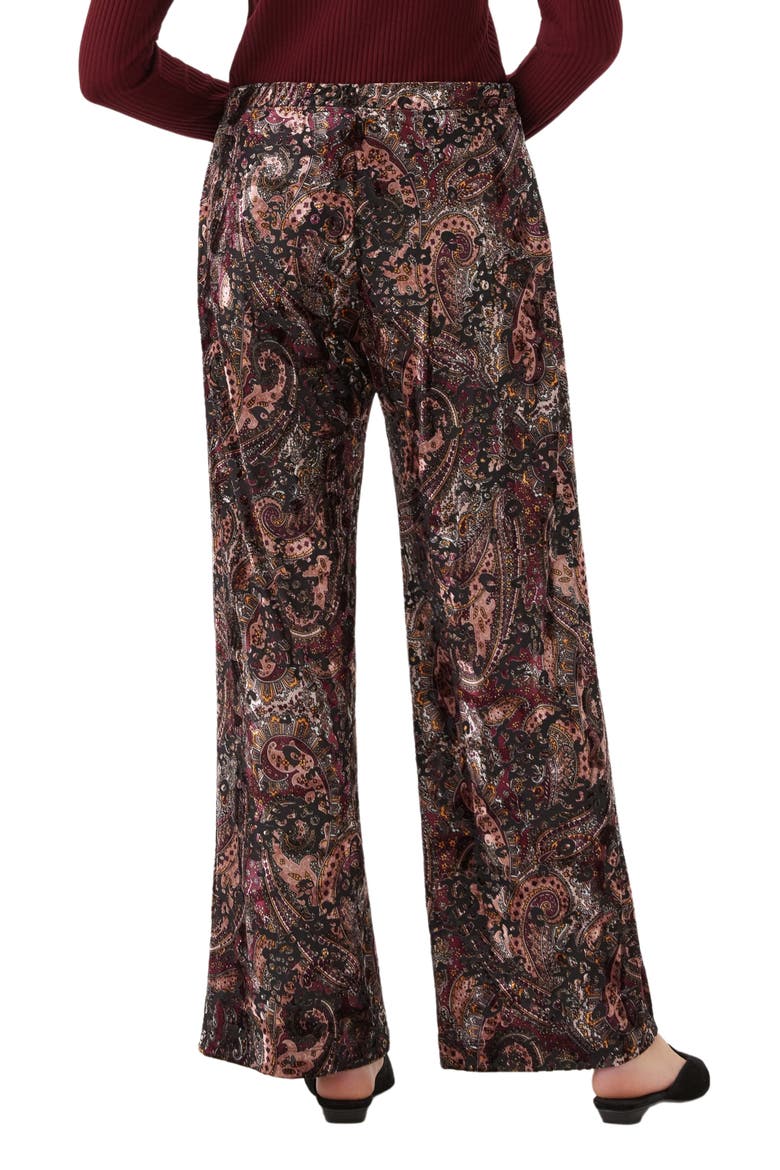 Velvet Burnout Wide Leg Pants, Alternate, color, PRINT