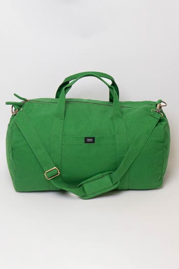 Duffel bag store SIMON, khaki green, organic cotton