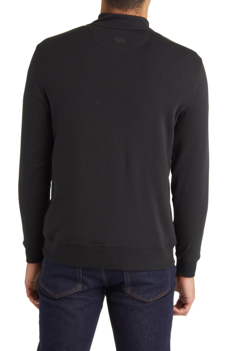 The Normal Brand Puremeso Weekend Quarter Zip Top, Alternate, color, Black