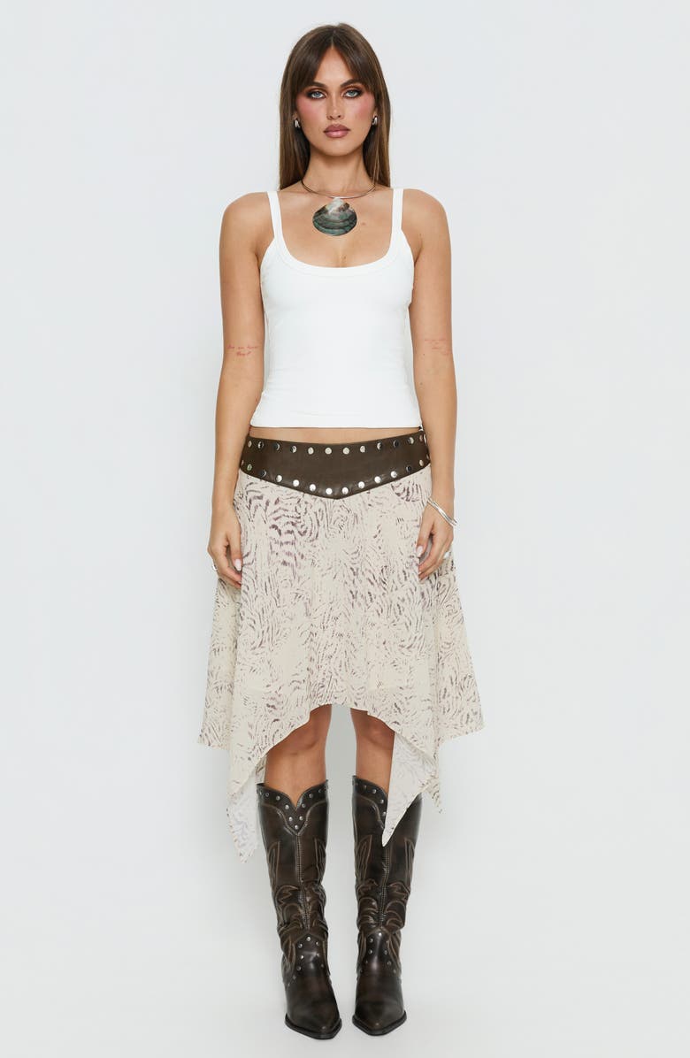 Princess Polly Dark Mirage Stud Asymmetric Skirt, Alternate, color,