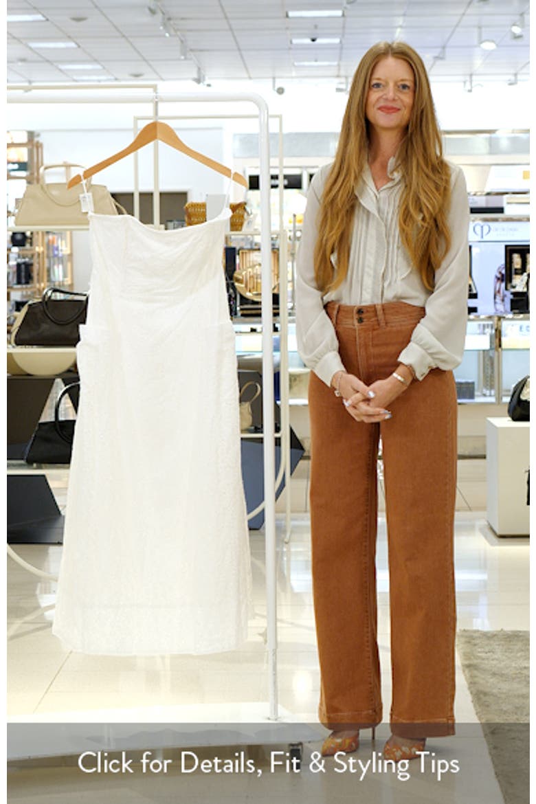 Strapless Cotton Eyelet Dress video