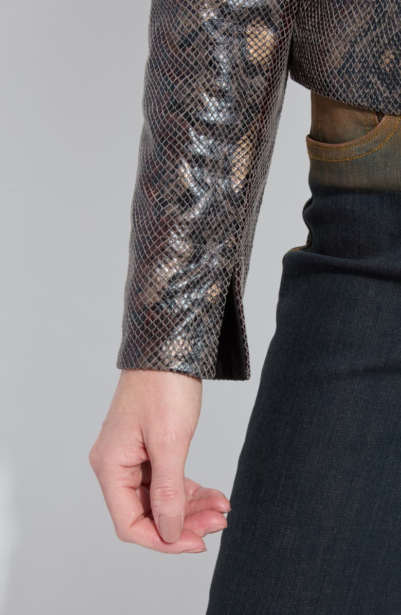 Lysse Amelia Faux Suede Moto Jacket, Alternate, color, Extra Ordinary Snake