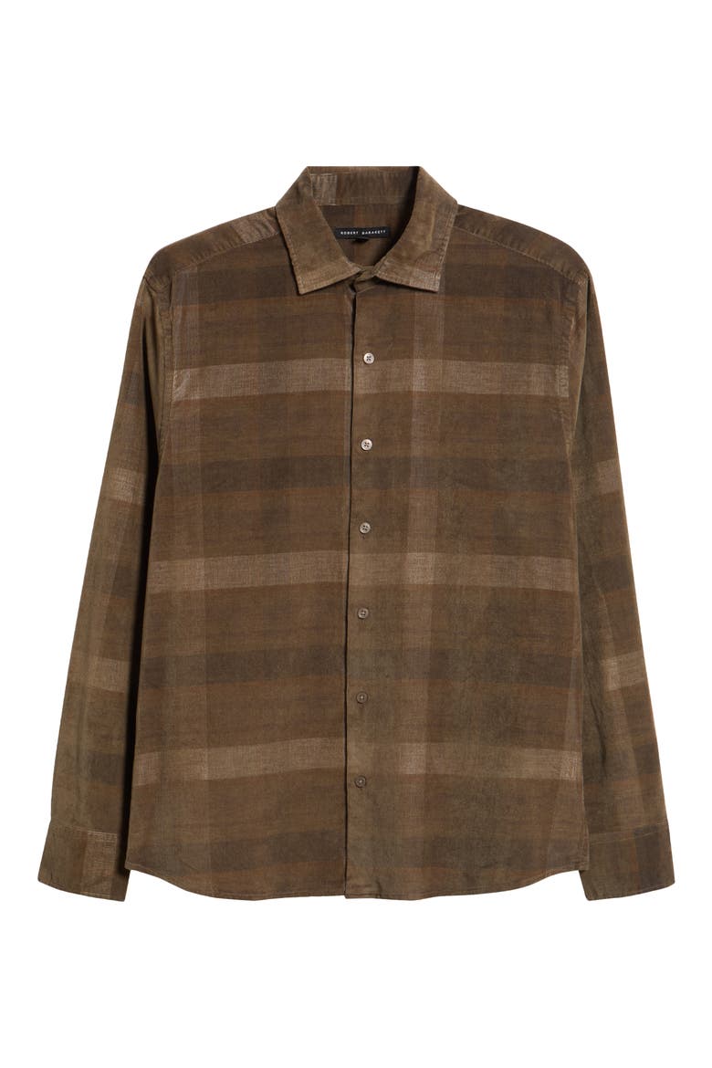 Daban Long Sleeve Stretch Cotton Button Up Shirt, Alternate, color, BROWN
