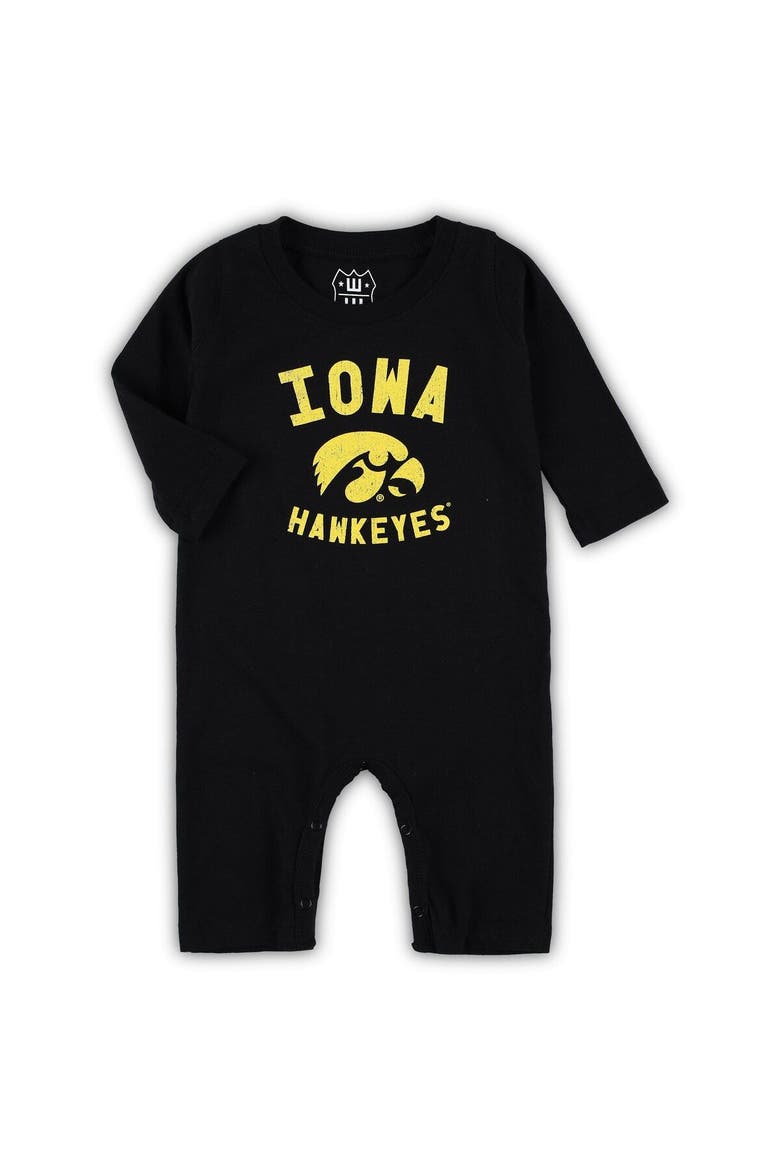 Infant Wes & Willy Black Iowa Hawkeyes Core Long Sleeve Jumper, Alternate, color, Black