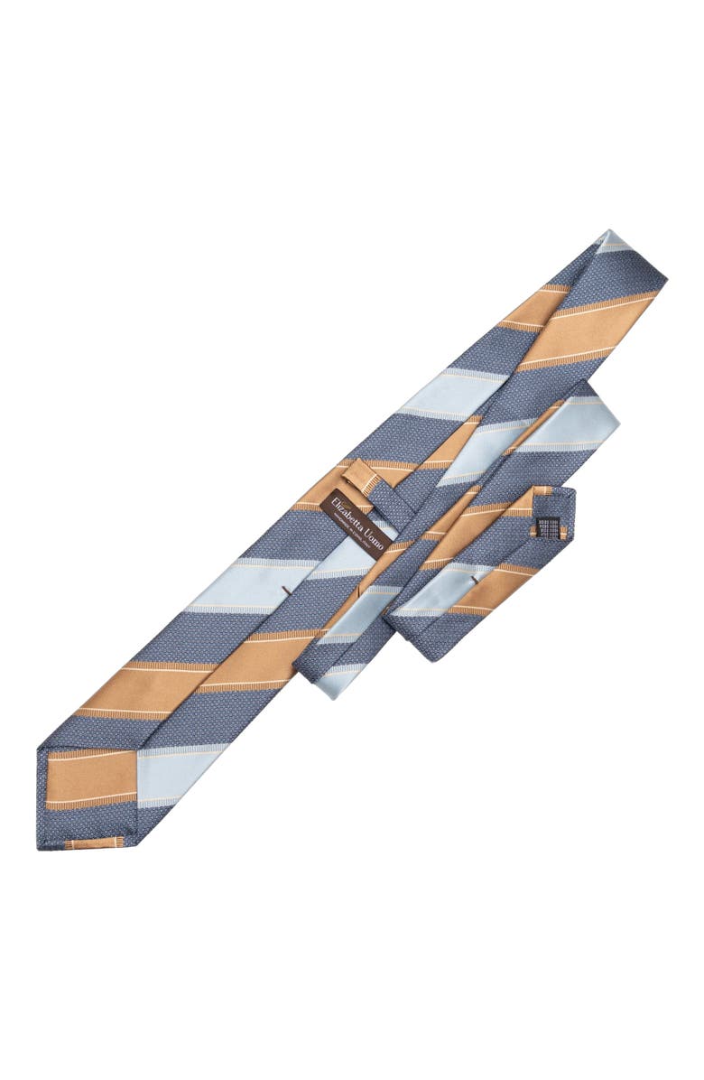 Elizabetta Ferrari - Silk Jacquard Tie for Men, Alternate, color, Blue And Copper