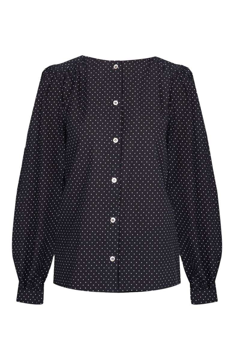 Saint + Sofia Amelie Blouse, Alternate, color, Black