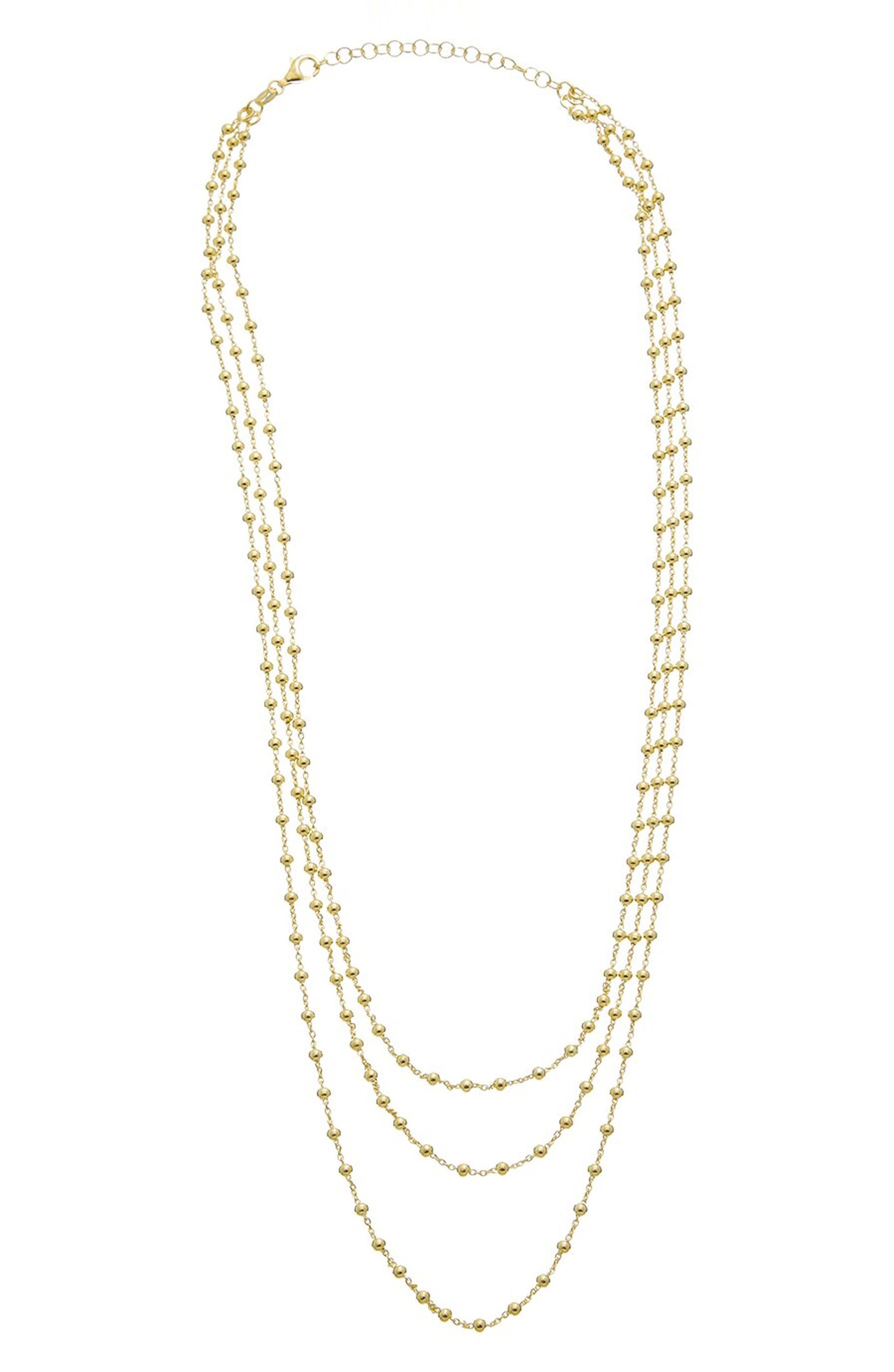 Beaded Multi Strand Necklace