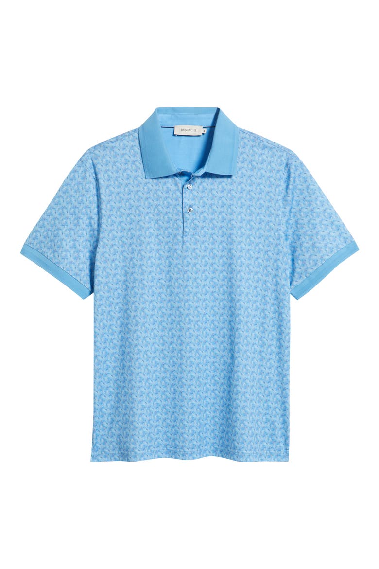 Vance OoohCotton® Abstract Print Polo, Alternate, color, CLASSIC BLUE