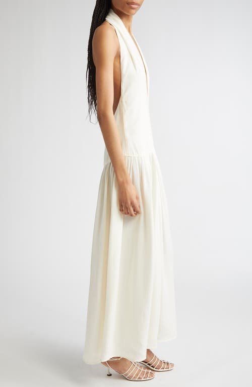 Proenza Schouler Tala Drop Waist Halter Georgette Maxi Dress