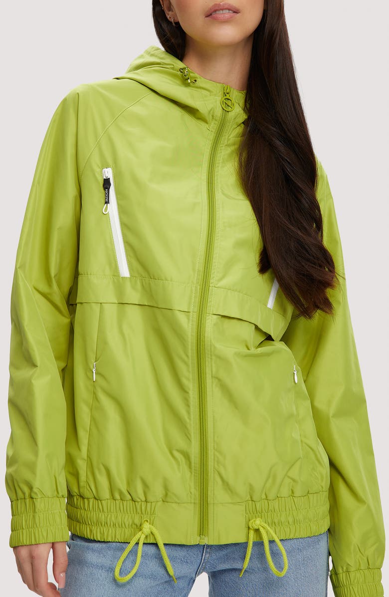 Noize Lija Windbreaker Jacket, Alternate, color, Dark Citron