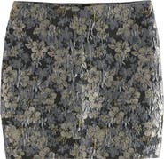 NEXT Metallic Floral Jacquard Miniskirt