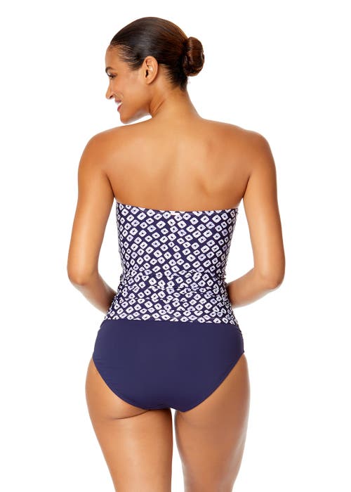 ANNE COLE TIGER DANCE TWIST FRONT BANDEAUKINI SWIM TOP