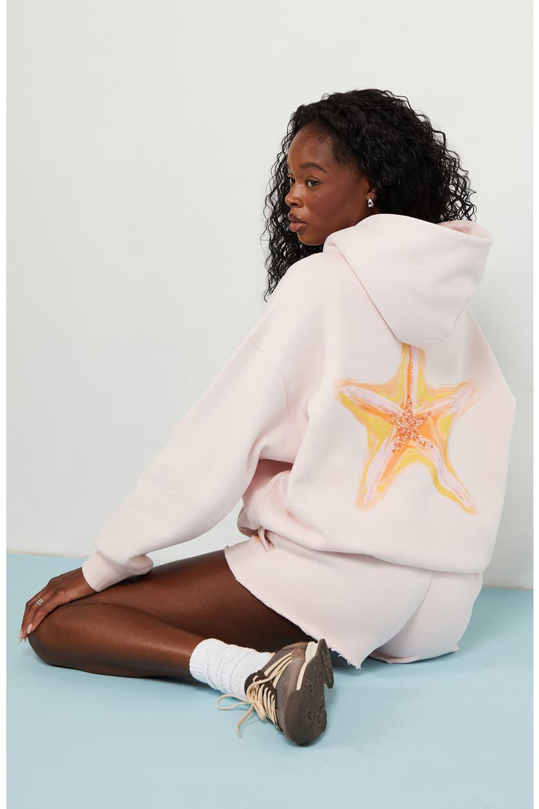 Honolulu Graphic Print Hoodie, Alternate, color, LIGHT PINK