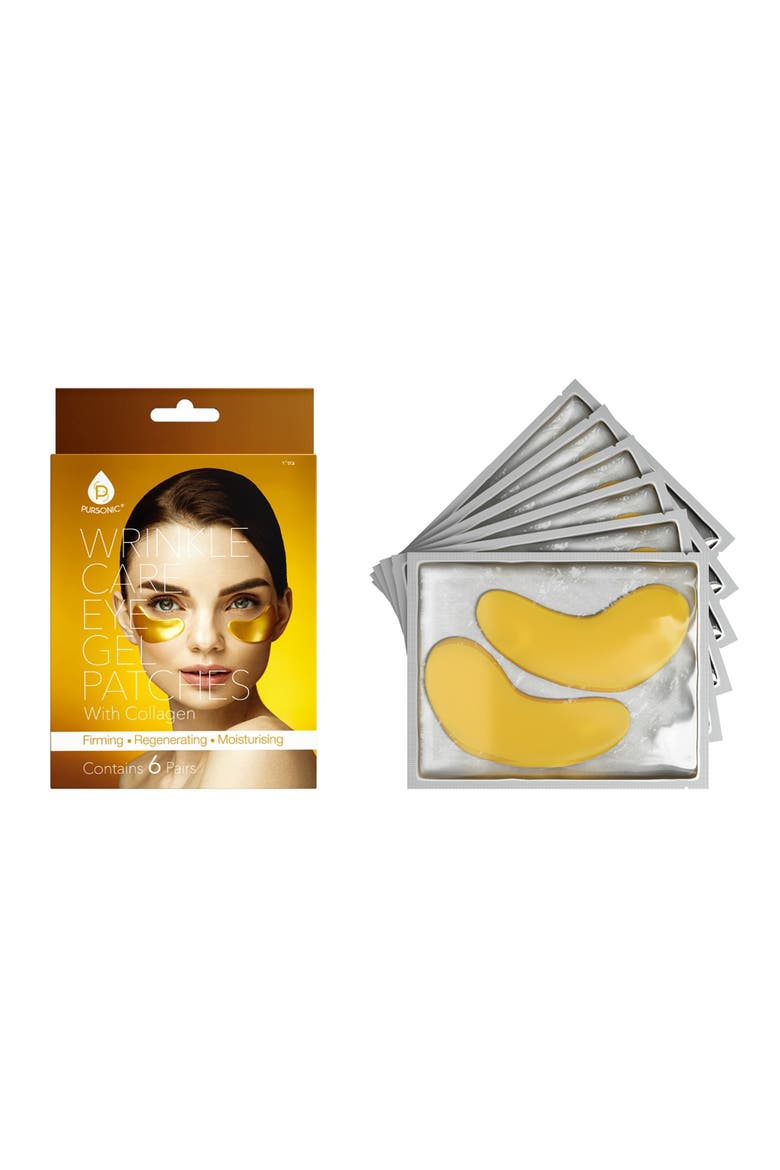 Wrinkle Care Eye Gel Patches, Alternate, color, Gold