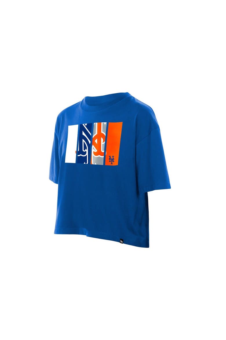 Women's New Era Royal New York Mets Boxy Foil Logo T-Shirt, Alternate, color, Royal