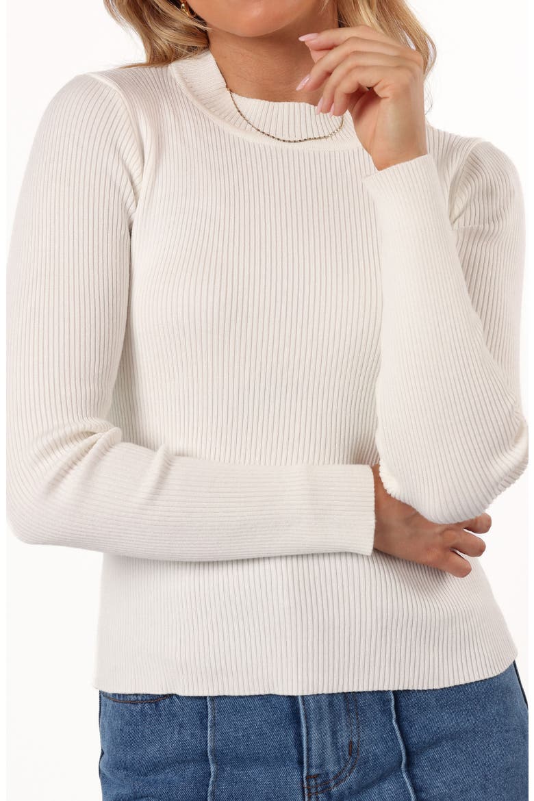 Tammy Long Sleeve Rib Top, Alternate, color, WHITE