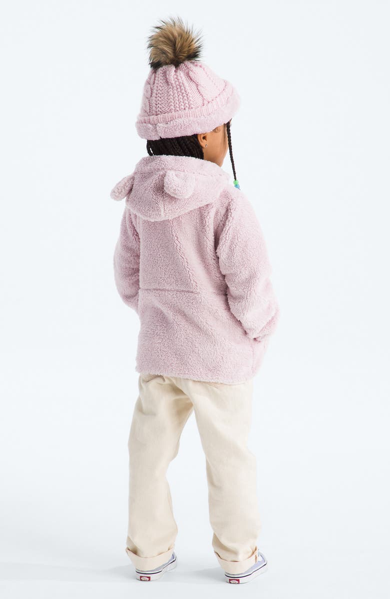 The North Face Kids' Campshire Ear Appliqué Fleece Zip Hoodie, Alternate, color, Pale Blossom