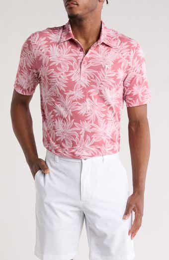 TravisMathew Sea Journey Leaf Print Stretch Polo