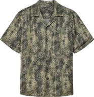 John Varvatos Dan Print Modal Camp Shirt