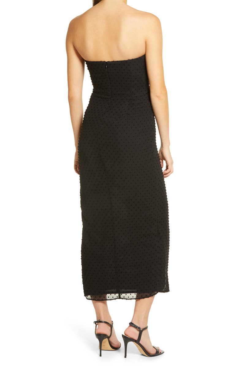 Katie May Come On Home Clip Dot Strapless Dress, Alternate, color, 