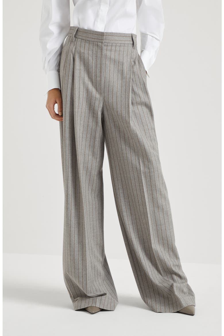 Wide trousers, Alternate, color, Taupe