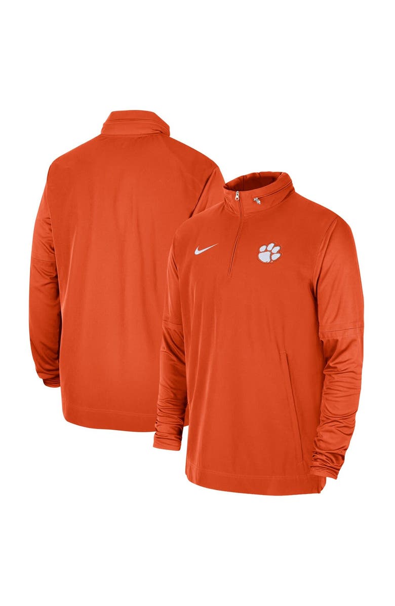 Nike Men's Nike Orange Clemson Tigers 2023 Coach Half-Zip Hooded Jacket, Main, color, Orange