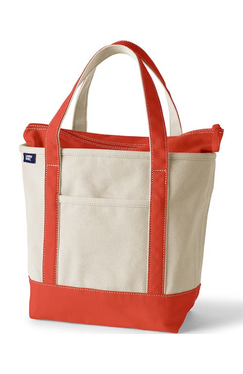 Lands' End Zip Top Canvas Tote Bag