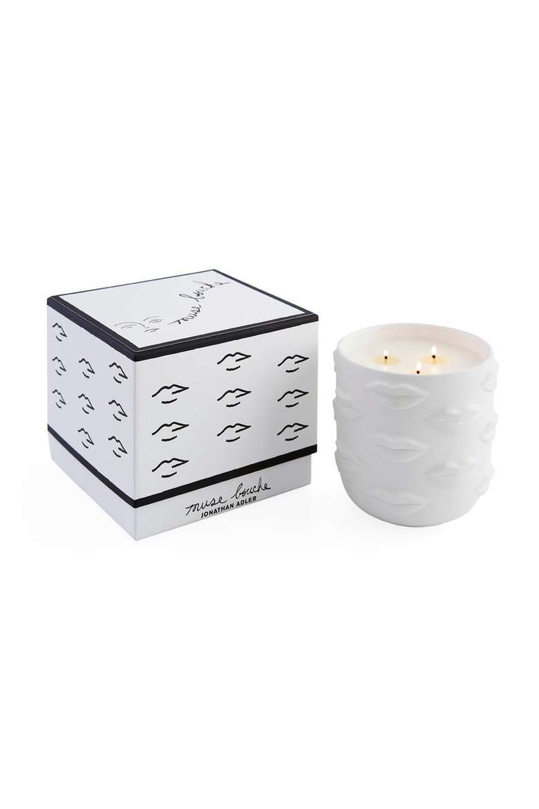 Muse Bouche Three-Wick Candle, Alternate, color, White
