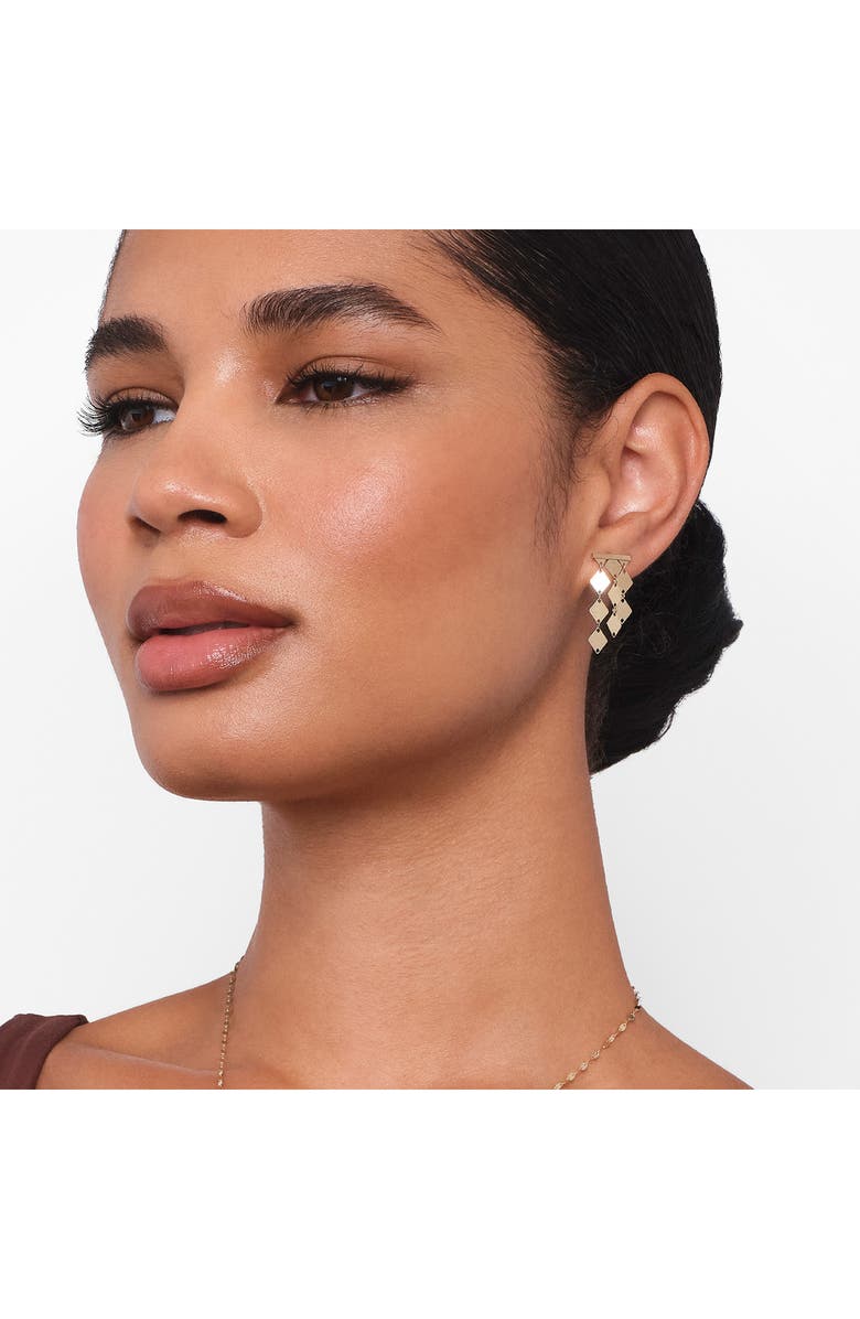 LANA 14K Gold Laser Miami Bar Ear Crawlers, Alternate, color, Yellow Gold