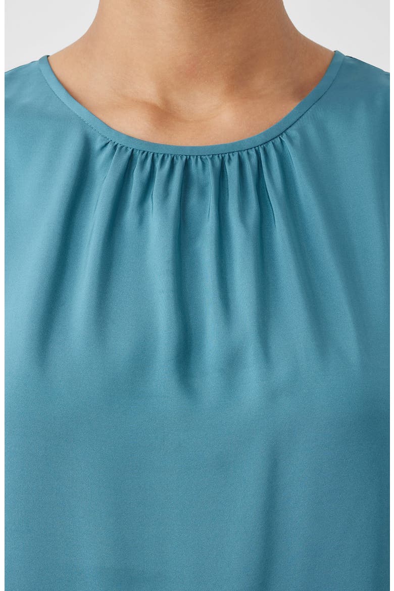 Tiered Silk Midi Dress, Alternate, color, RIVER