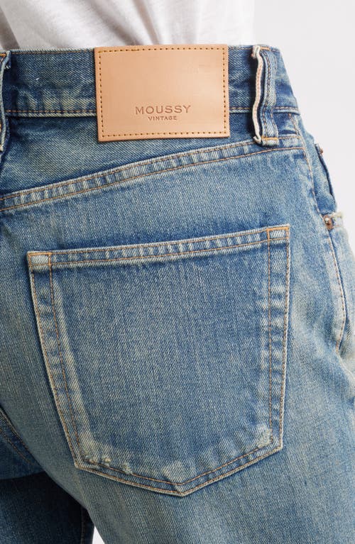 Moussy Vintage Showell Slim Straight Leg Jeans In Blue