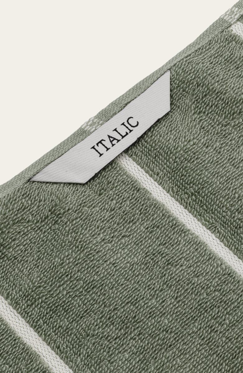 Italic Deia Hand Towel Set, Alternate, color, Sage & Ecru
