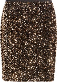 Tahari ASL Sequin Pencil Miniskirt