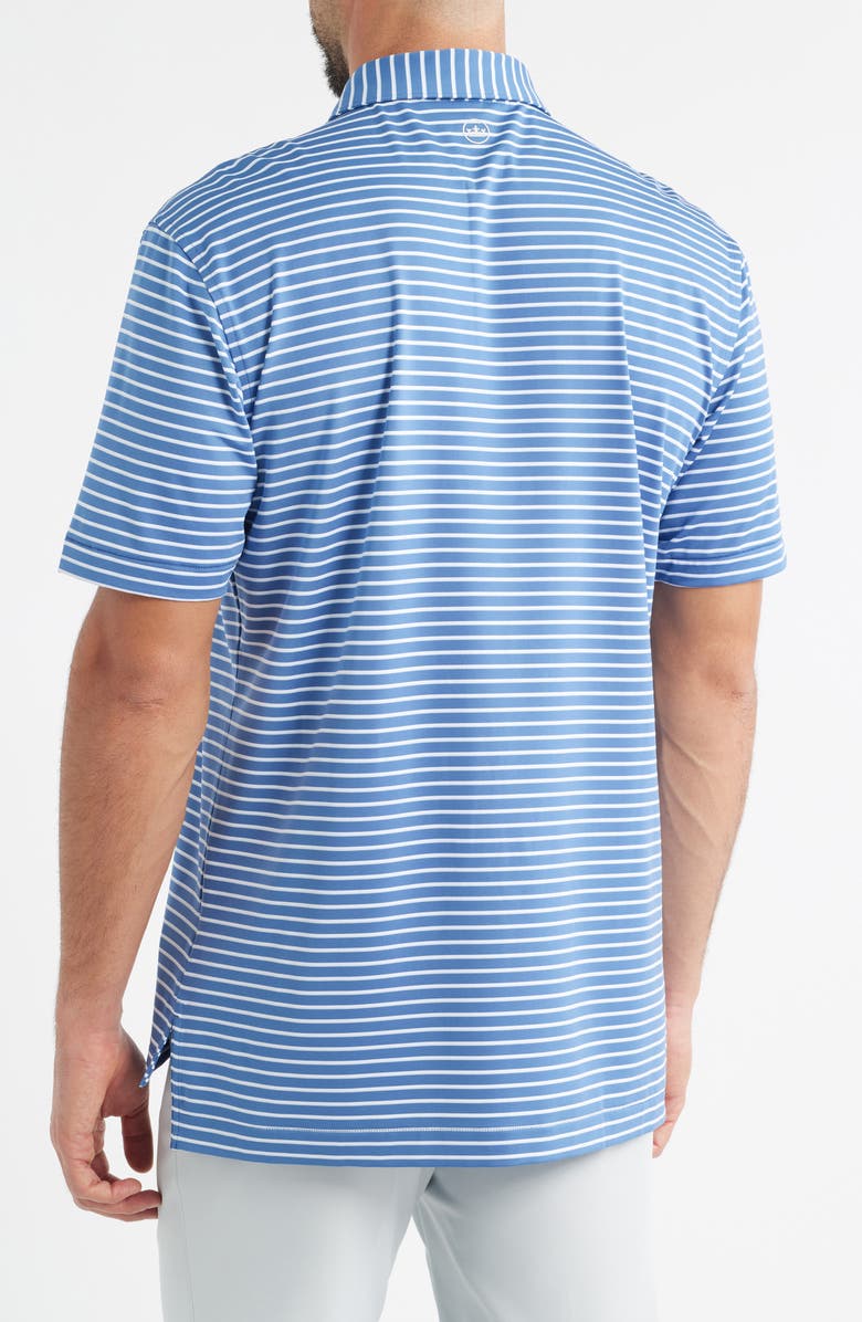 Peter Millar Dunnes Stripe Performance Jersey Polo, Alternate, color, Windsor Blue