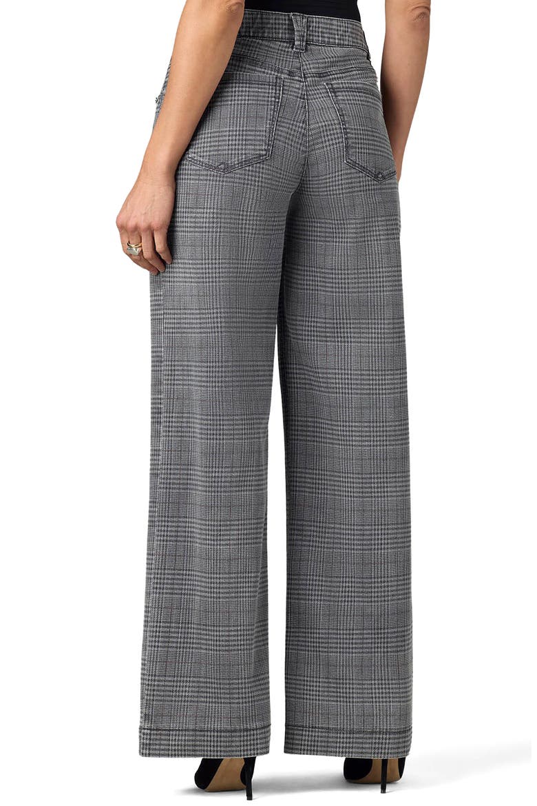 Sam Plaid High Waist Wide Leg Jeans, Alternate, color, GREY MULTI