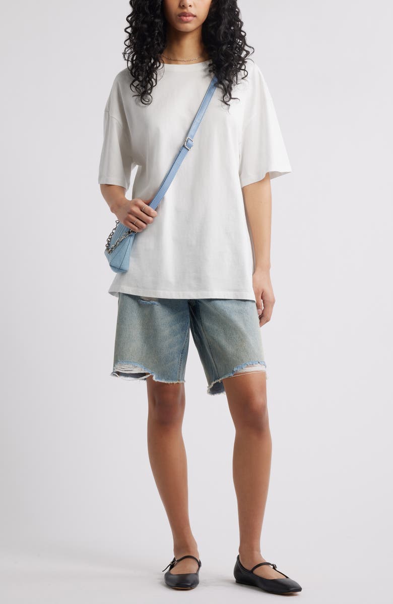 BP. Washed Oversize Cotton T-Shirt, Alternate, color, White Blanc