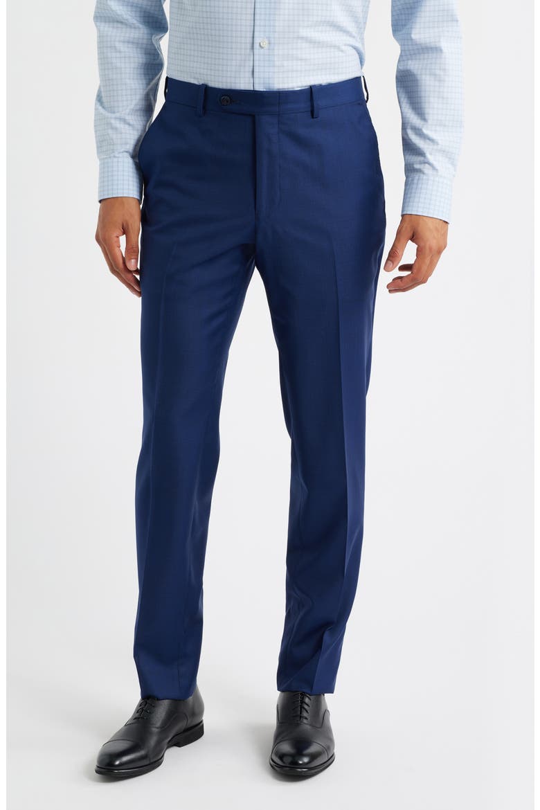 Hartford Classic Fit Blue Microtexture Wool Suit, Alternate, color, BLUE