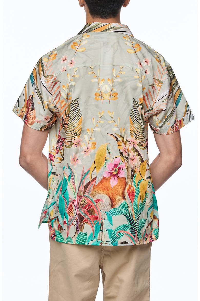 Printed Camp Shirt, Alternate, color, NATURAL