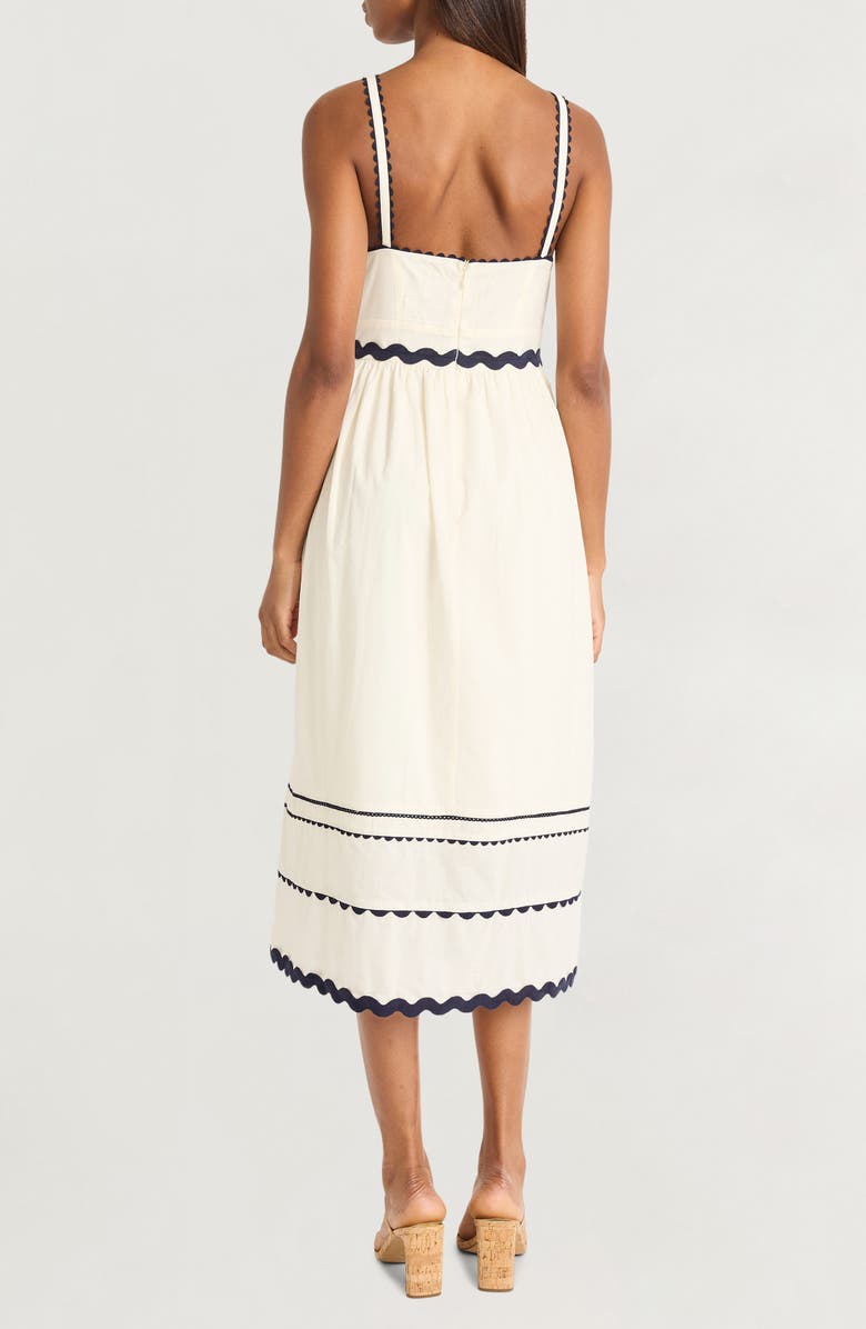The Good Journey Rickrack Detail Cotton Dress, Alternate, color, 