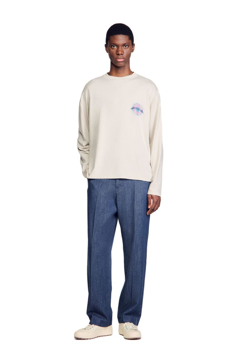 SANDRO Sun motif T-shirt, Alternate, color, 